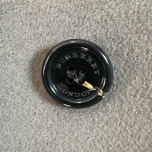 COPY - Burberry Trench Coat Belted Cashmere Wool Pea Coat Dark Green Tan US 4 U… - Picture 10 of 14